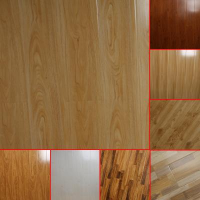 欧明大模压12mm强化复合木地板白色高密基材拼花耐磨环保强化地板